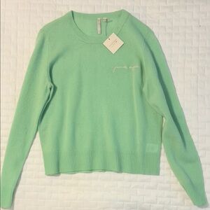 Favorite Daughter Green Crewneck Sweater Relaxed Fit